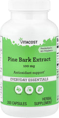 Extracto de corteza de pino Vitacost, 100 mg, 200 cápsulas