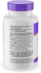 Sunshine Naturals Biotin 5000 mcg con Colágeno y Vitaminas A y B - 90 Cápsulas