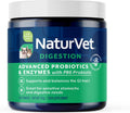 NaturVet Probióticos y Enzimas Avanzados con Probiótico PB6 de Fuerza Veterinaria - Apoya y Equilibra Mascotas con Estómagos Sensibles - para Perros y Gatos (113 g)