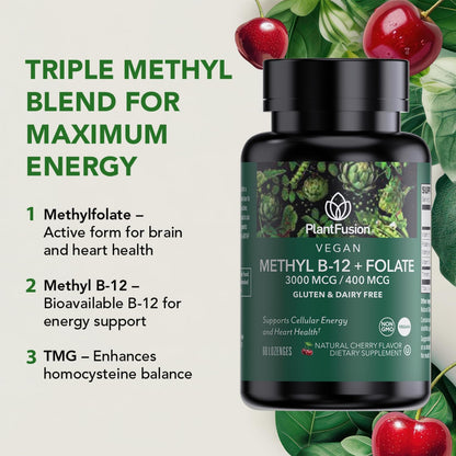 PlantFusion Vegan B12 Methyl 3000 mcg + – El funcionamiento normal del sistema inmunitario – Image 5