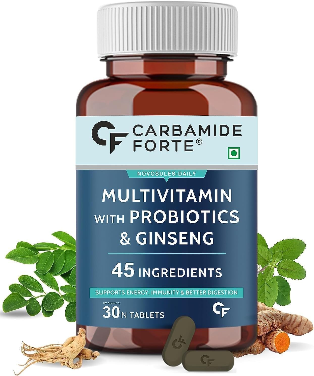 Multivitamínico con Probióticos para Hombres y Mujeres - 30 Comprimidos Vegetales