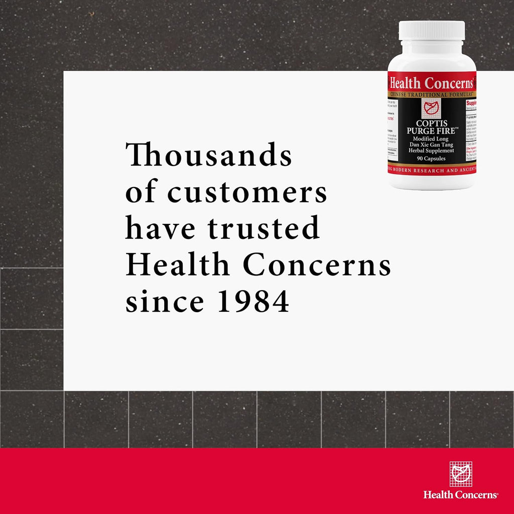 Health Concerns Coptis Purge Fire Formula – Complemento Herbal – 90 Cápsulas