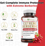 Berberina 500mg Complejo con ALA, CoQ10, Cúrcuma y Más - 60 Cápsulas