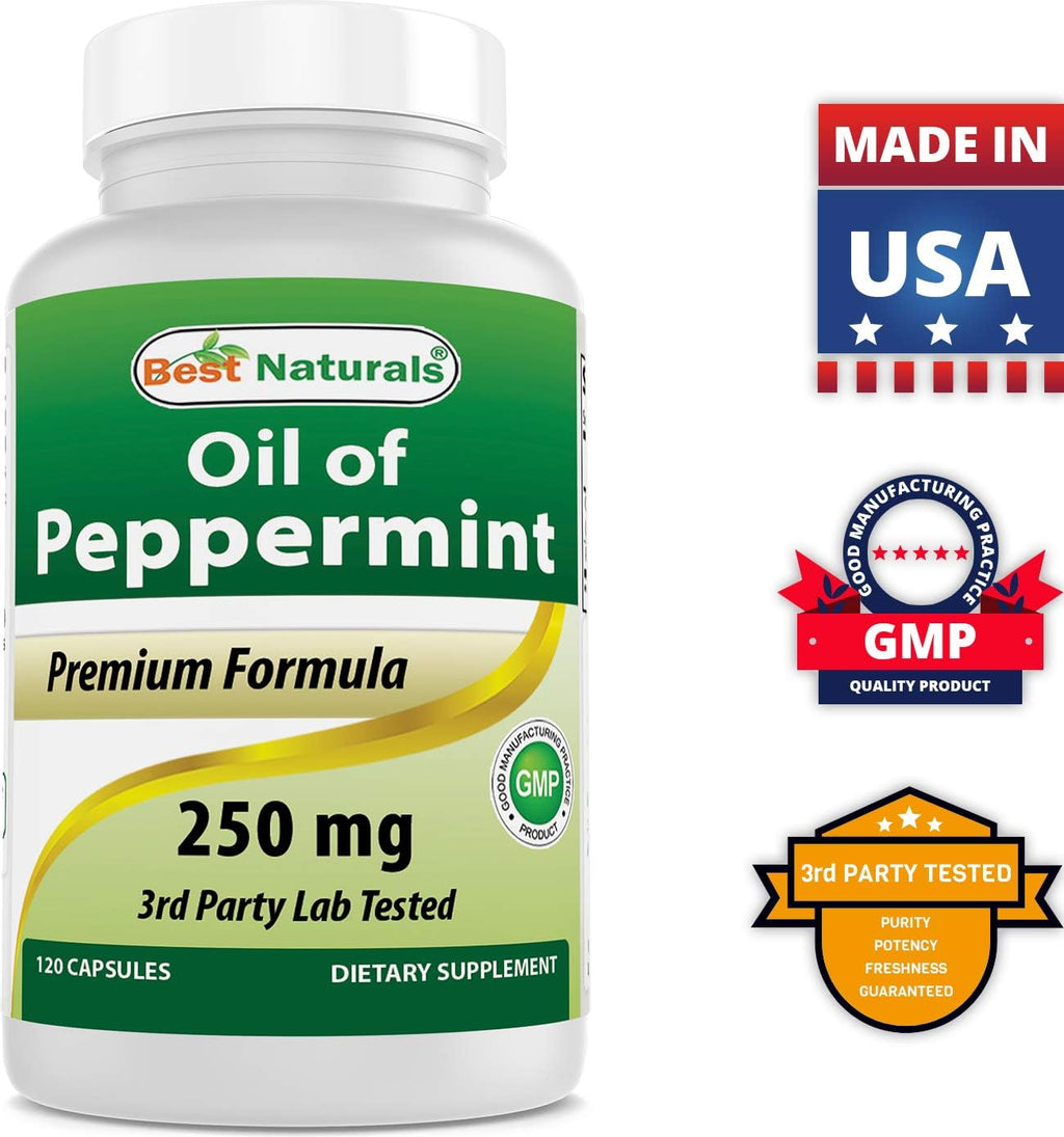 Best Naturals Aceite de Menta 250 mg 120 Cápsulas (Pack de 3)