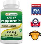 Best Naturals Aceite de Menta 250 mg 120 Cápsulas (Pack de 3)