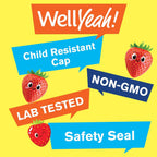 WellYeah Gomitas Vitamina B12 Infantil 1000mcg Sin Azúcar - 60 uds