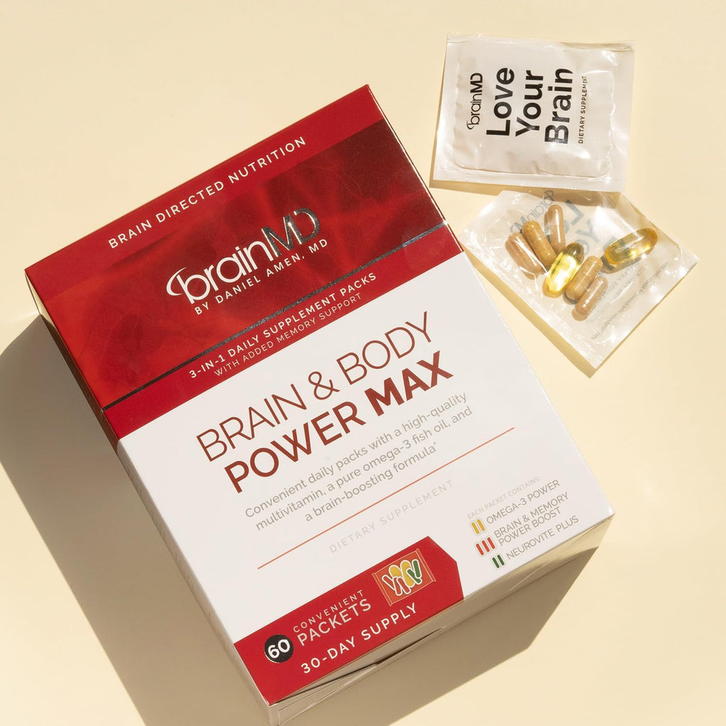 Dr. Amen brainMD Brain & Body Power Max - 420 Cápsulas - Suplemento Completo para el Bienestar
