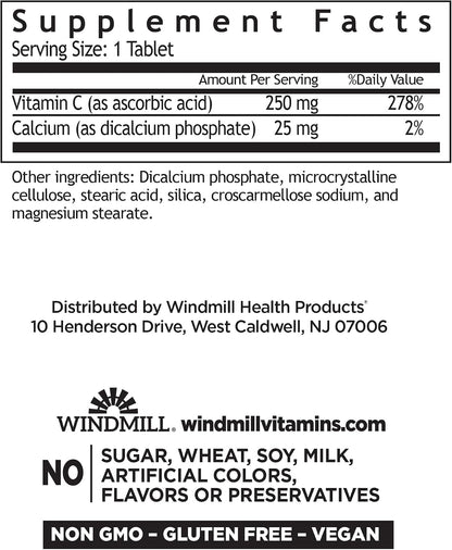 Vitamina C 250 mg, 100 Comprimidos - Windmill – Image 2