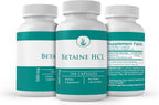 PURE ORIGINAL INGREDIENTS Betaine HCL, 100 Cápsulas - Puro, Sin Aditivos