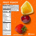 Pedialyte con Apoyo Inmunológico, Polvo de Electrolitos con Vitamina C y Zinc, Hidratación Avanzada, Sabor Punch de Frutas, 24 Sobres