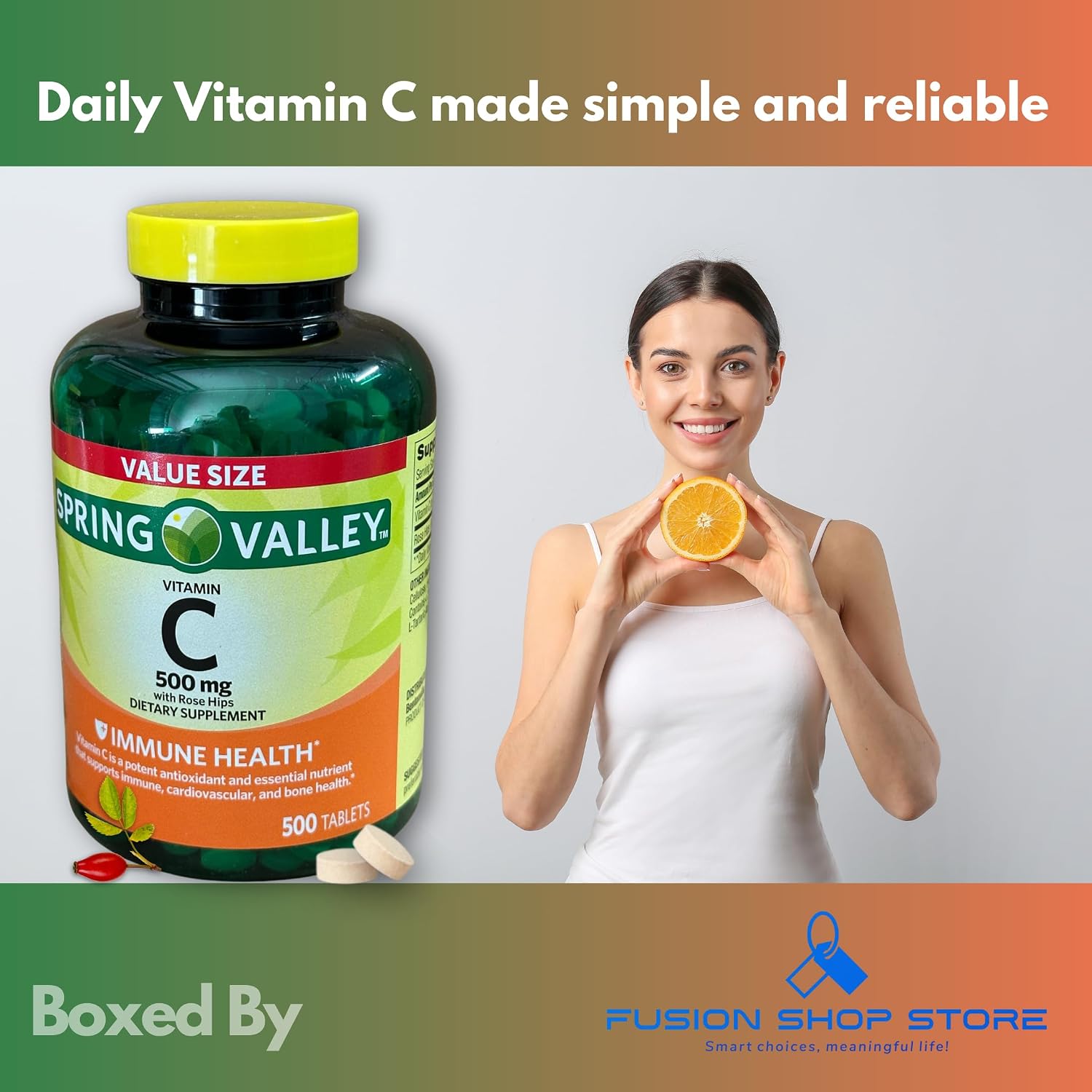 Vitamin C 500mg with Rose Hips - 500 Tablets