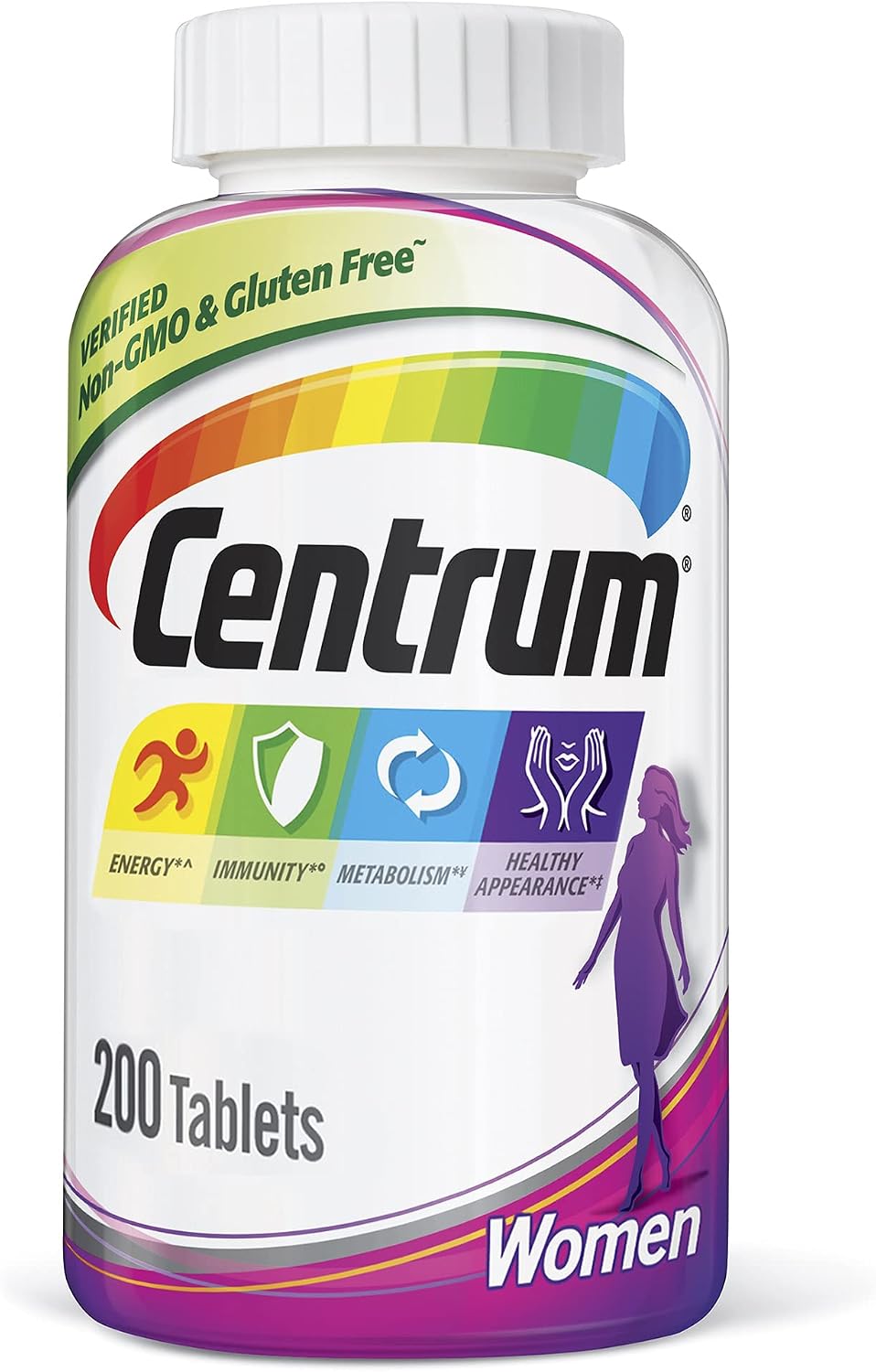 Centrum Mujeres Multivitamínico y Multimineral con Vitamina D3, 200 comprimidos