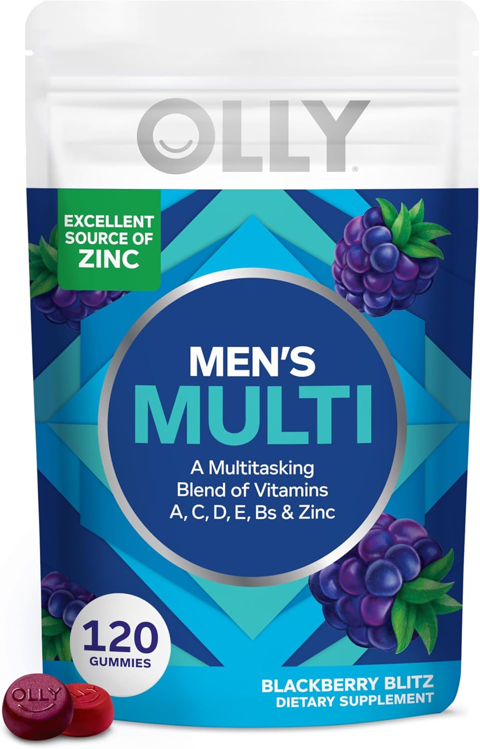 OLLY Multivitamínico para Hombres en Gomitas – 120 gomitas (60 días)