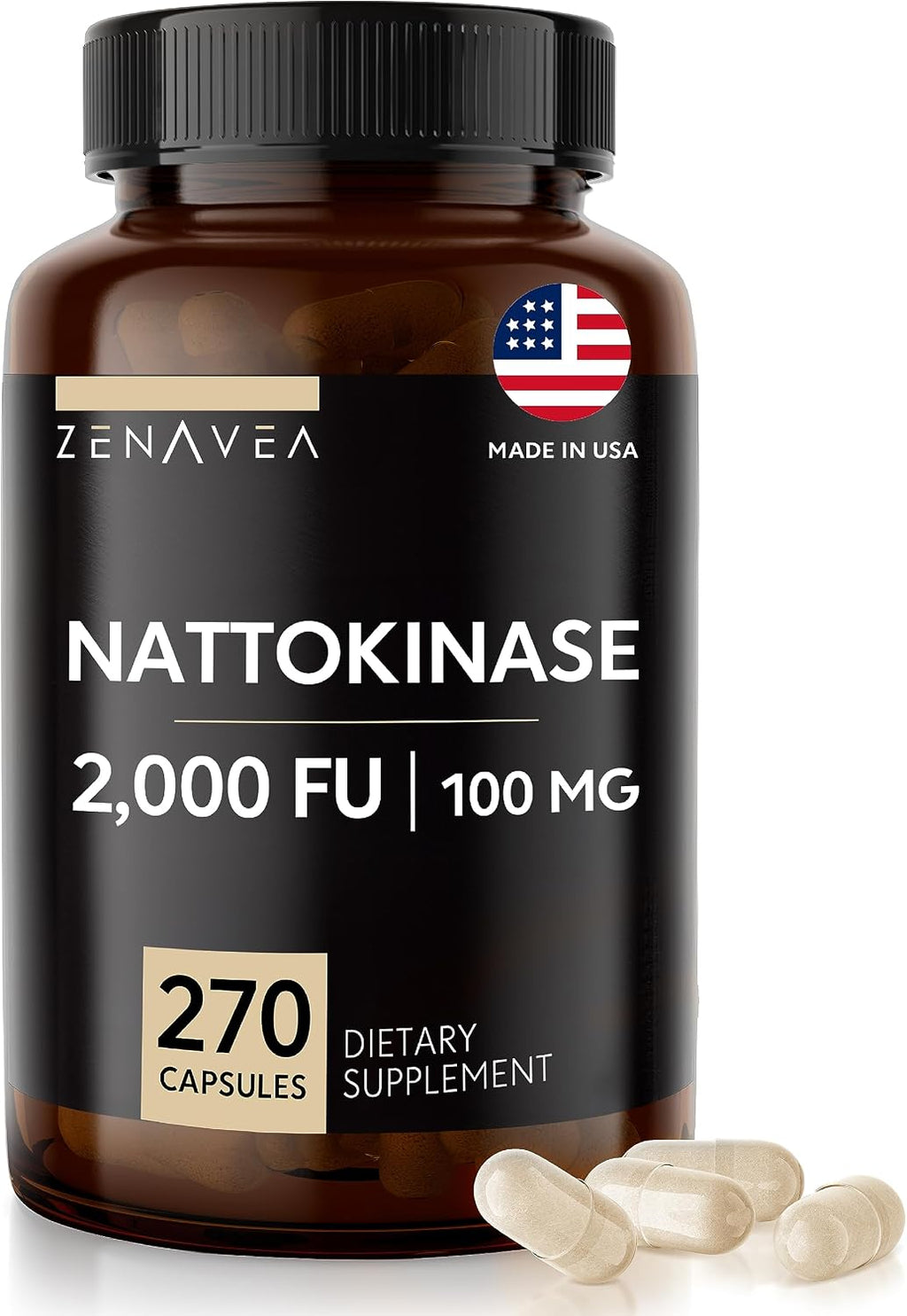 Zenavea Nattokinase 2000 FU - 270 Cápsulas Veganas