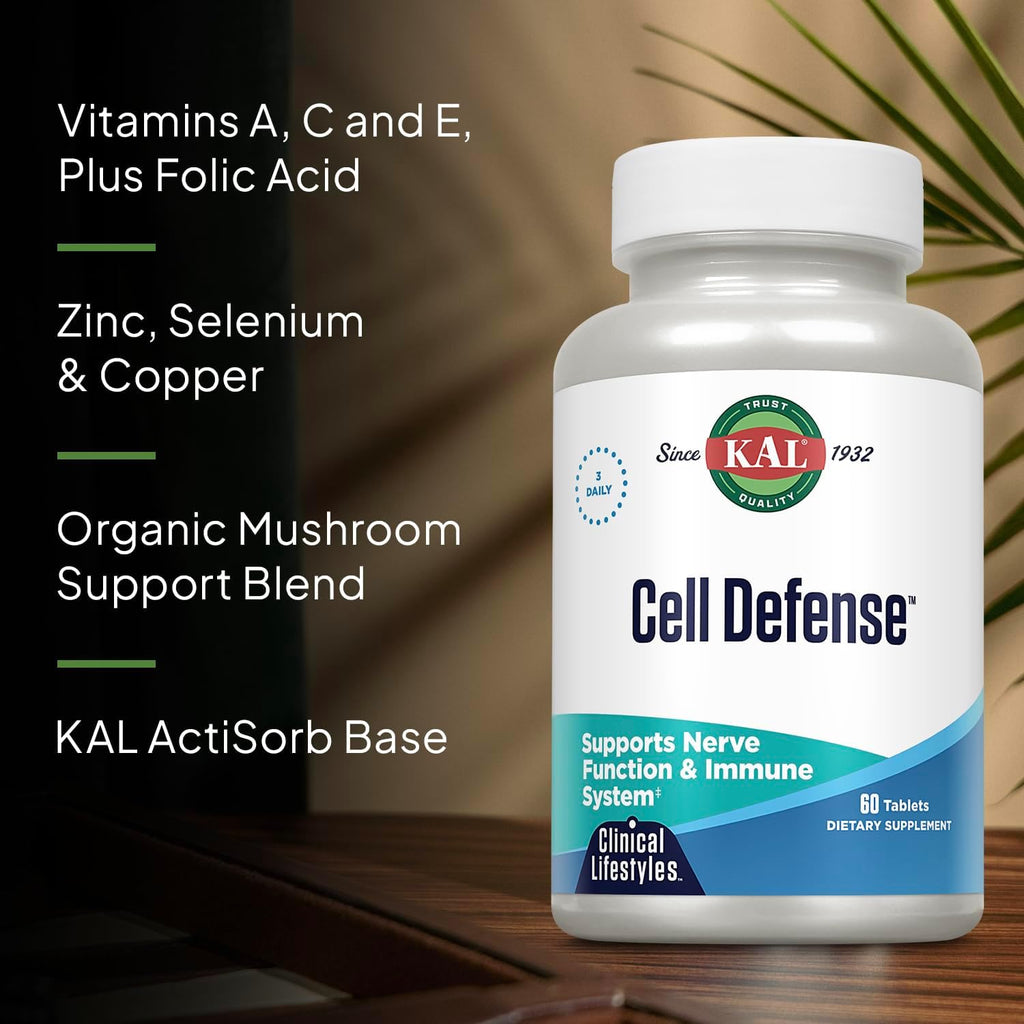 KAL Cell Defense – Complejo de Hongos y Vitaminas para el Bienestar Celular (60 Comprimidos)