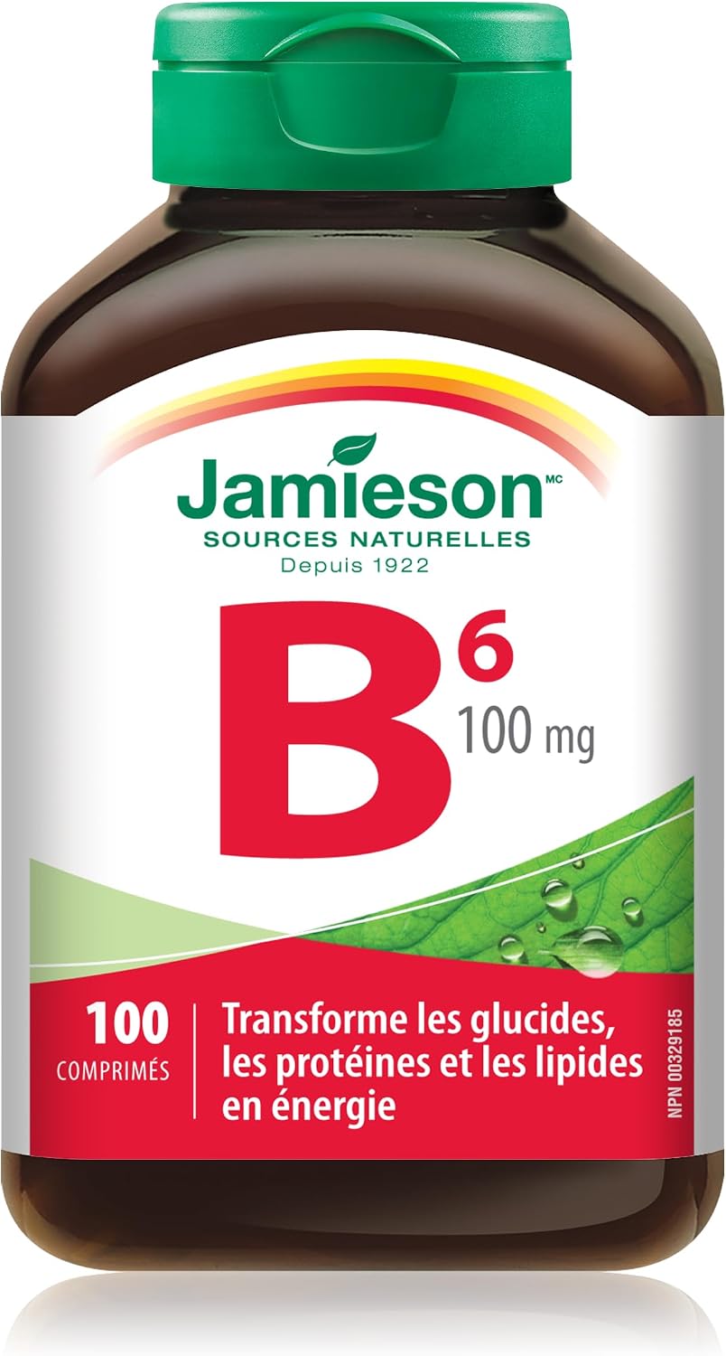 Jamieson Vitamina B6 (Piridoxina) 100 mg, 100 comprimidos