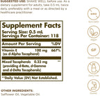 Solgar Vitamina E Líquida Natural con Gotero - 2 fl oz (59 ml)