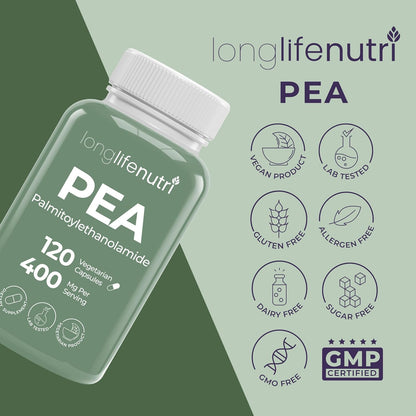 Palmitoiletanolamida (PEA) 400 mg - 120 Cápsulas Vegetarianas – Image 7