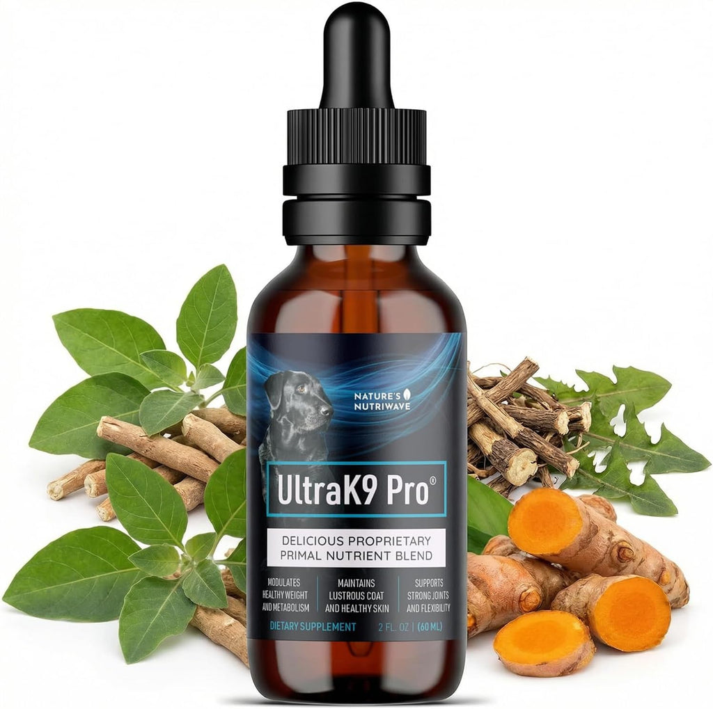 UltraK9 Pro Drops para Perros – Fórmula de 9 Nutrientes – 60ml (3 Meses de Suministro)