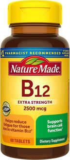 Nature Made Vitamina B12 Extra Fuerte 2500 mcg, 60 Comprimidos