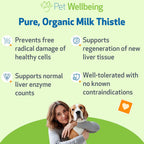 Pet Wellbeing Cardo Mariano para Perros - Suplemento Líquido Orgánico 2 oz
