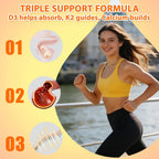 Biobor Gominolas de Vitamina D3 K2 con Calcio, 2000 UI D3, 200 mcg K2 (MK-7), 200 mg Calcio, Sin Azúcar, Melocotón Amarillo, 60 unidades