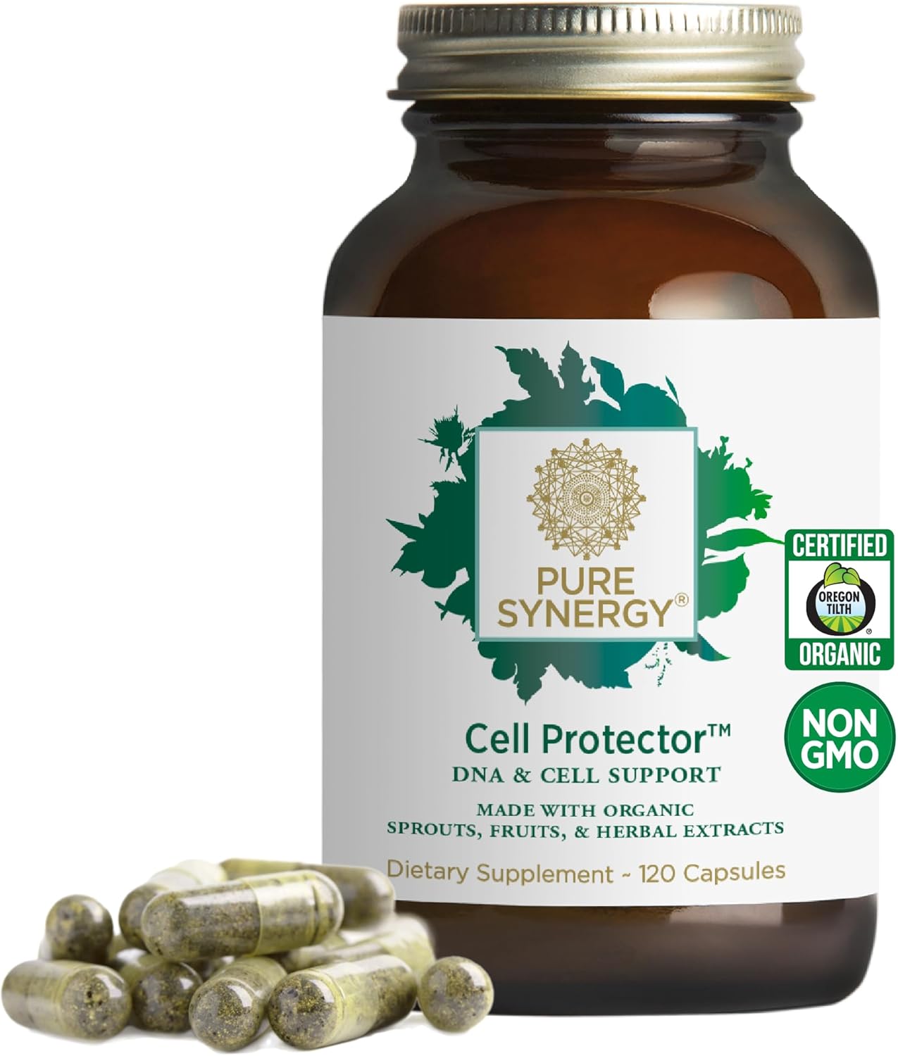 PURE SYNERGY Cell Protector | Suplemento para la Salud Celular | Apoyo Inmunitario y Desintoxicación con Selenio y Verduras Crucíferas Orgánicas (120 Cápsulas)