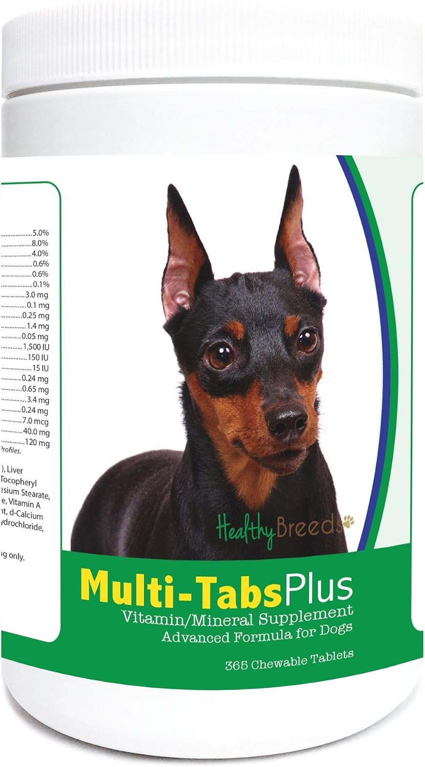 Healthy Breeds Multi-Tabs Plus Comprimidos Masticables para Perros Miniature Pinscher – 365 unidades