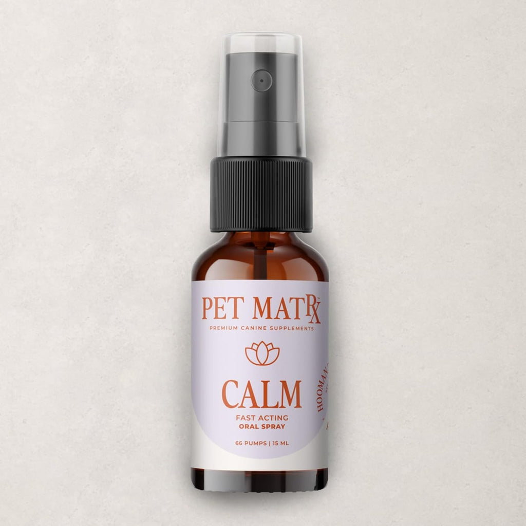 Pet MatRx Calm Spray para Perros - Suplemento para el Sistema Nervioso, Alivio de la Ansiedad, Entrenamiento de Comportamiento - Vitamina B1, NAC, GABA, Curcumina