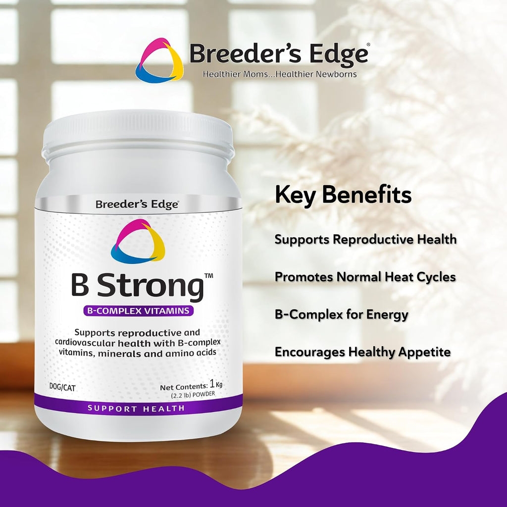 Breeder's Edge B Strong Powder - B Complex for Dogs and Cats, 1 kg