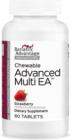 Bariatric Advantage Multivitamínico Masticable Advanced Multi EA - Alta Potencia con Hierro para Pacientes Bariátricos - Sabor Fruta Mixta - 60 Comprimidos
