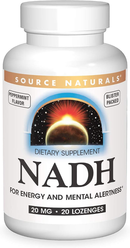 Source Naturals NADH 20 mg, Energía y Alerta – La niacina contribuye al metabolismo energético normal. – Image 1