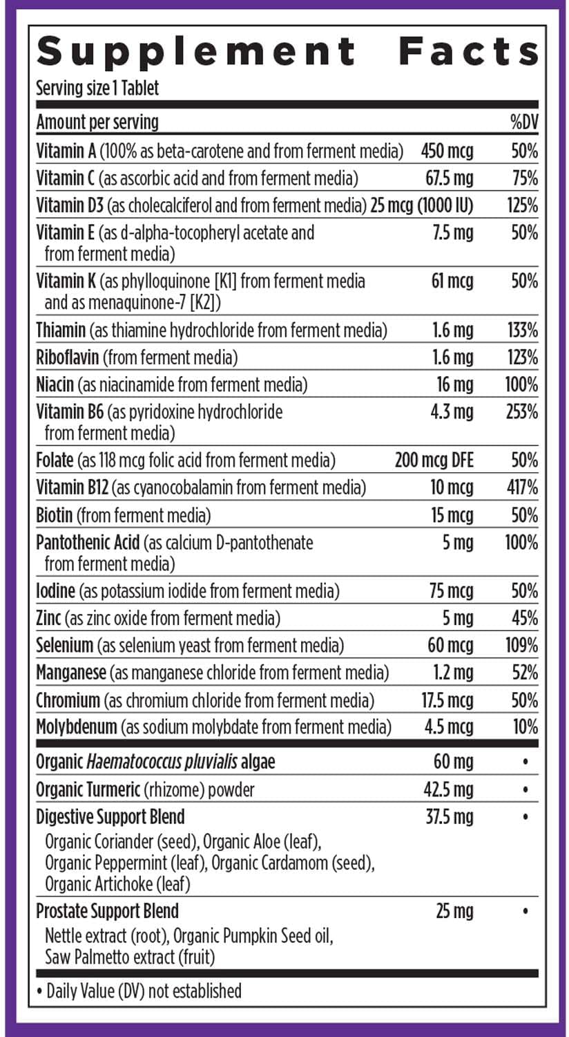 New Chapter One Daily Multivitamínico para Hombres 55+ - 72 Comprimidos