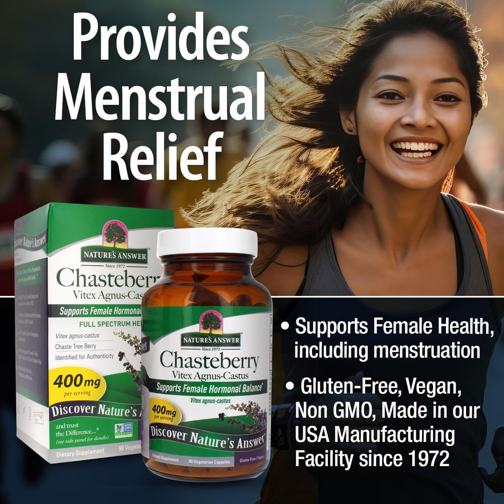 Nature's Answer Chasteberry (Vitex Agnus Castus) 400 mg, 90 Cápsulas