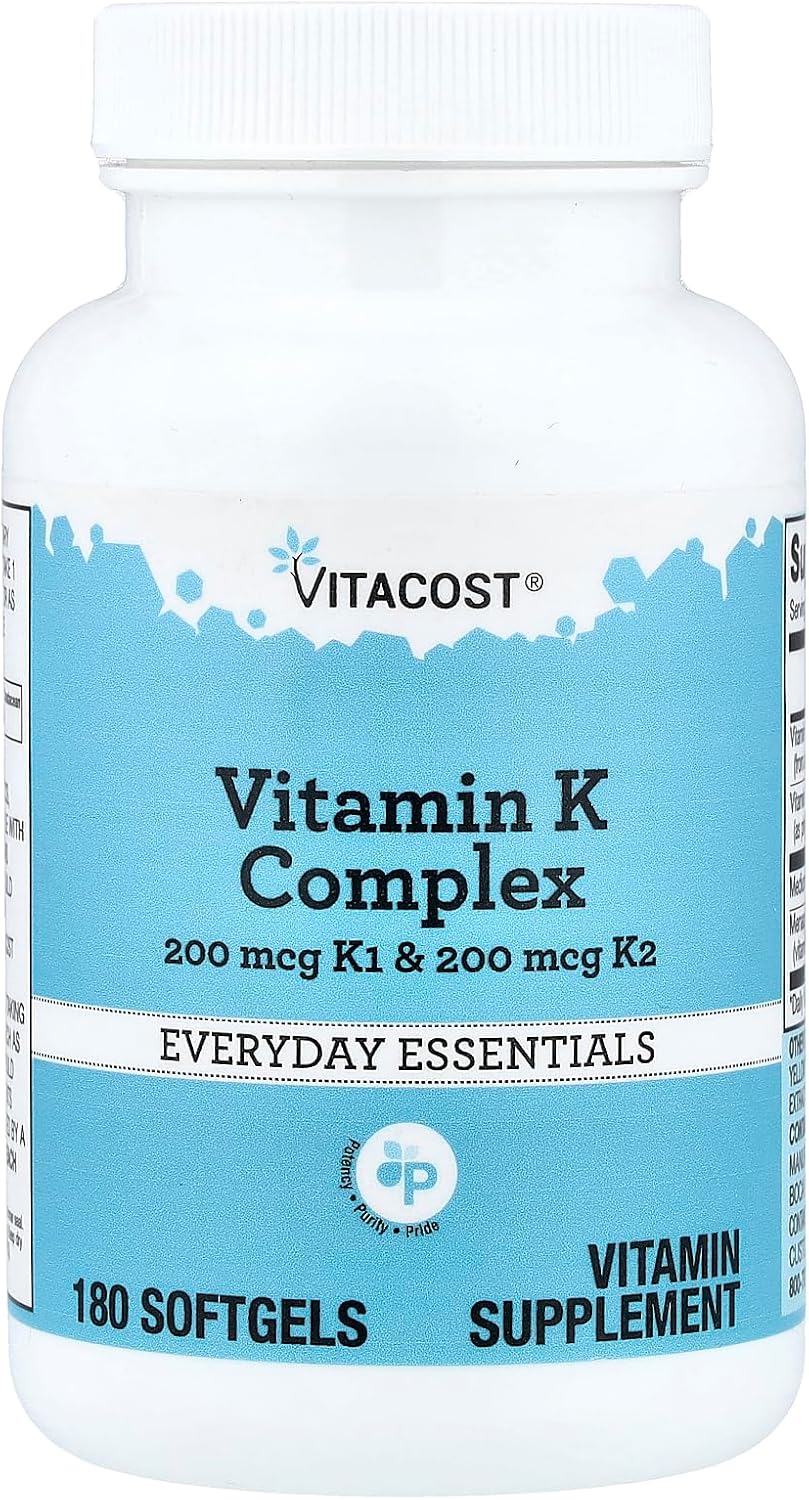 Vitacost Vitamin K1 and K2 Complex, 180 Softgels
