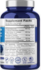 NusaPure Phosphatidylserine Memory Ultimate Complex 1000mg 200 Cápsulas Vegetarianas (Vegano, No Transgénico)
