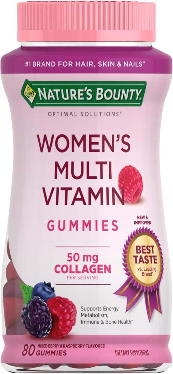 Nature's Bounty Multivitamínico para Mujeres – 80 Gominolas Sabor Frambuesa