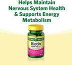 Spring Valley Biotin 10.000 mcg, 120 cápsulas blandas