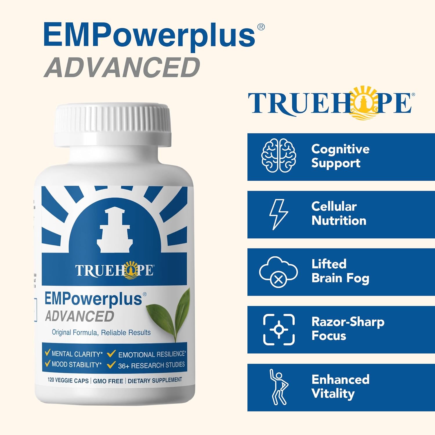 Truehope EMPowerplus Advanced Multivitamínico para Mujeres y Hombres - Complejo de Vitaminas y Minerales Quelados - 30 Días de Suministro