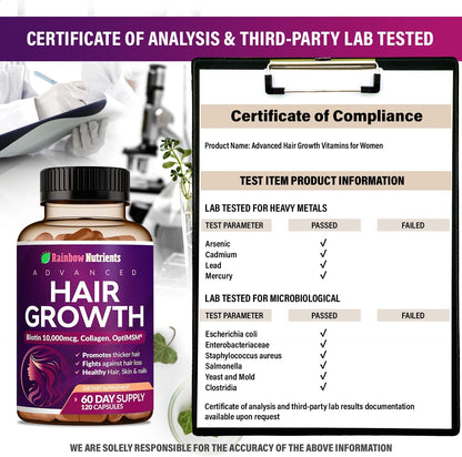 Vitaminas para el Crecimiento del Cabello – OptiMSM®: Forma patentada de metilsulfonilmetano, conocido por su – Image 7