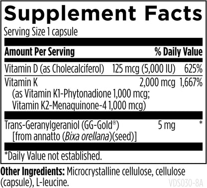 Designs for Health Vitamin D Supreme - – La vitamina K contribuye a la coagulación sanguínea normal y al – Image 5
