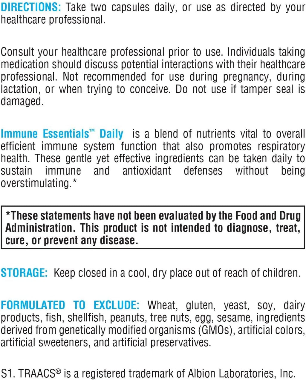 XYMOGEN Immune Essentials Daily - Vitamina C, Zinc y Quercetina - Apoyo Inmunológico Diario, Antioxidante y Respiratorio - 120 Cápsulas