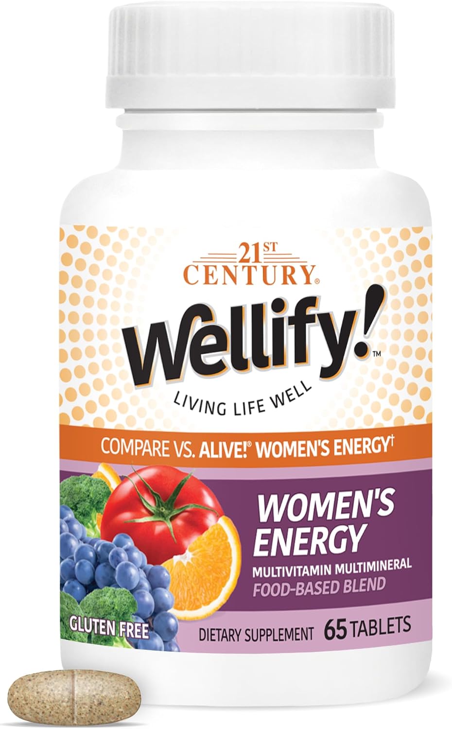 Wellify Women's Energy Multivitaminas con Minerales, 65 Comprimidos