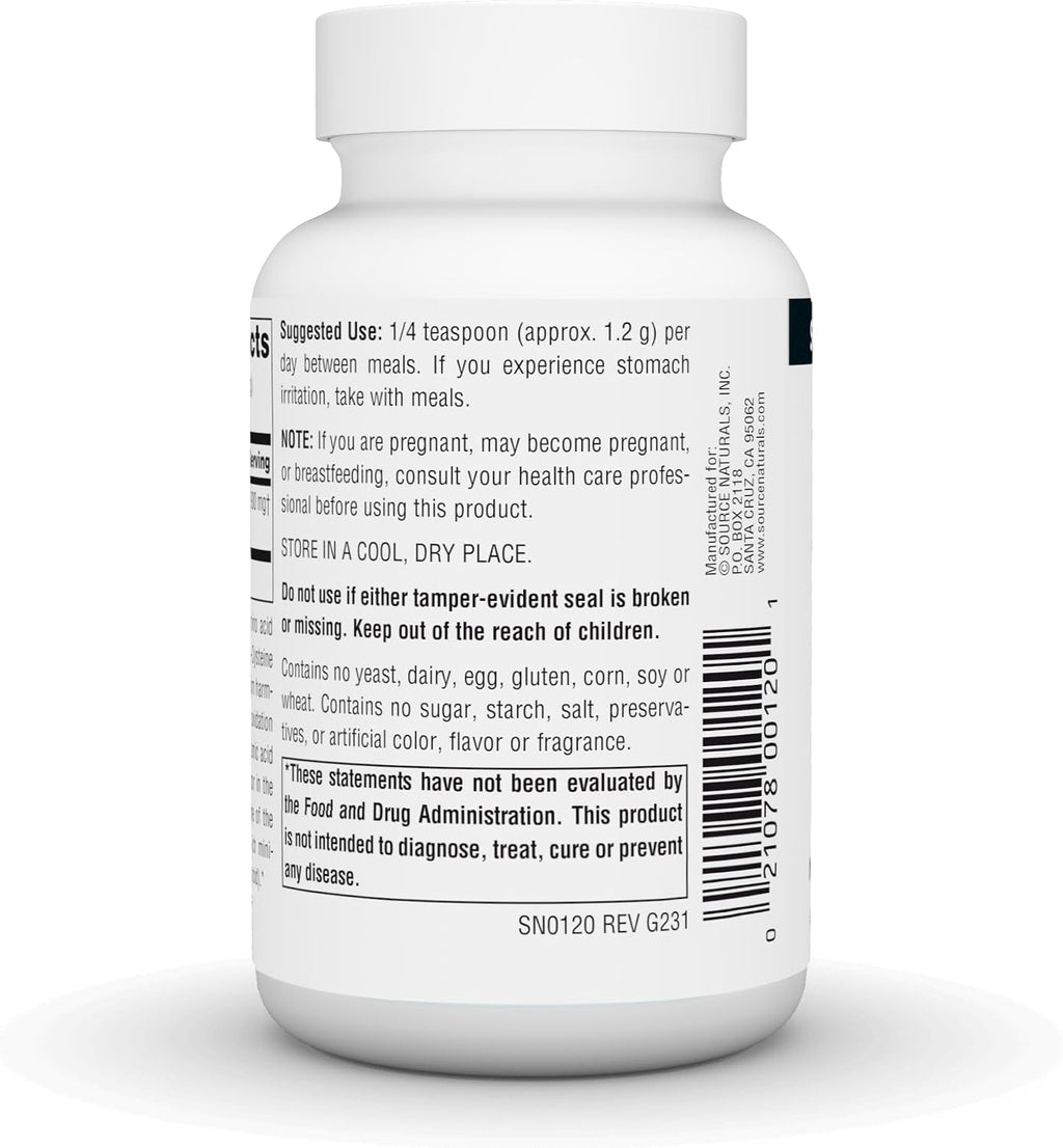 Source Naturals L-Cisteína en Polvo – Aminoácido – 100 g