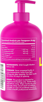 LEGITPET Aceite de Salmón Salvaje de Alaska para Perros y Gatos - 946 ml