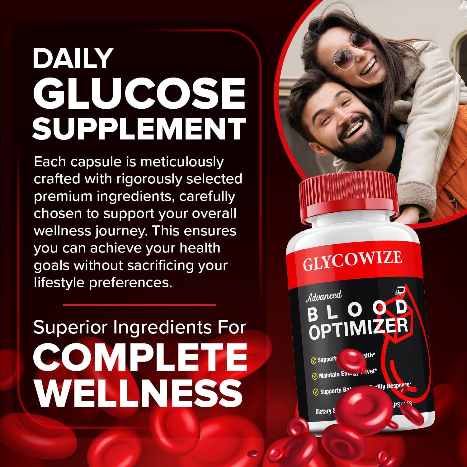 Glycowize Cápsulas – Suplemento Avanzado Glyco Wize, Fórmula Natural, 5 Paquetes (300 Cápsulas)