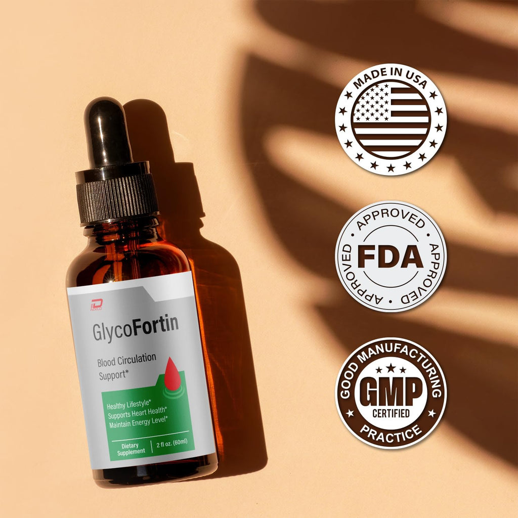 Glyco Fortin Drops - Fórmula saludable - Gotas de complemento alimenticio - Extra fuerte - Pack de 3 (3 meses de suministro)