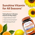 Doctor's Recipes Vitamina D3 2000 IU, Colecalciferol, 120 Cápsulas Blandas