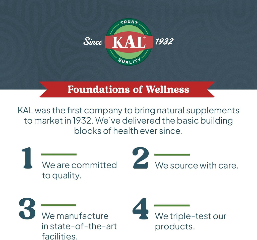 KAL DHEA 5 mg Comprimidos - Suplemento de DHEA Pura para Mujeres y Hombres, 99.5% Pureza, Vegetariano - 60 Comprimidos