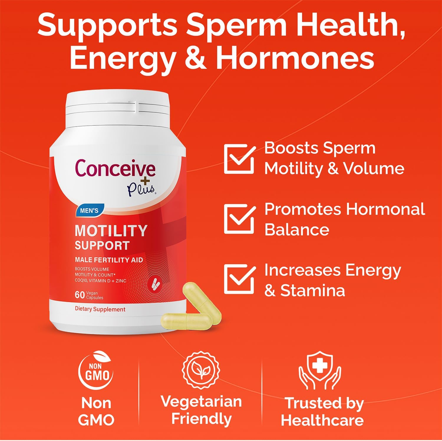 Conceive Plus Motility Support para Hombres, 60 Cápsulas
